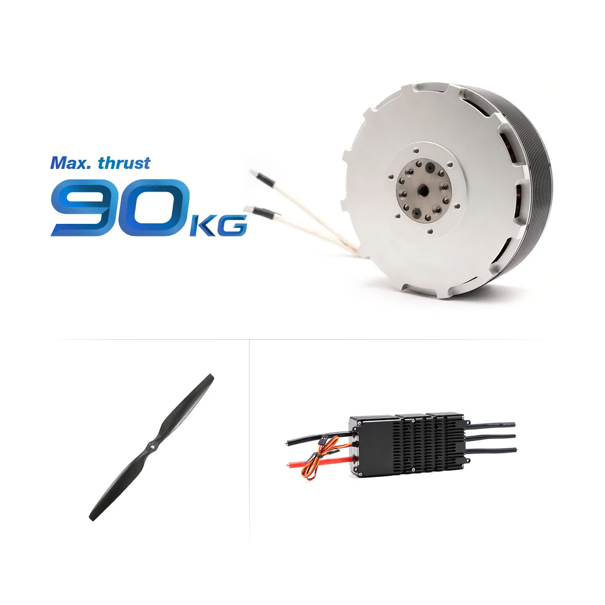 Drone Esc - 高出力90KG推力ブラシレスドローンモーター20280、ESCプロペラ付き、ヘビーリフトドローン航空機パラモーター用