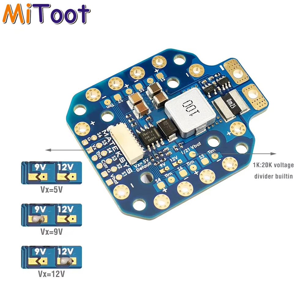 Drone Power Distribution Board - Mateksys PDB-HEX 12S 電源分配ボード デュアルマウント 30.5x30.5mm